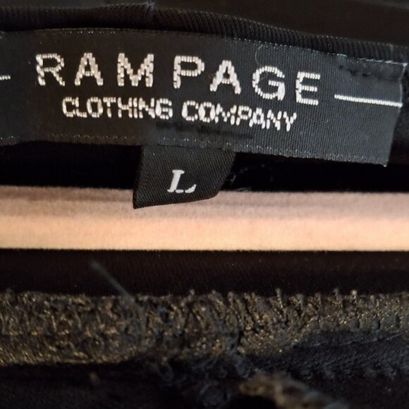 WOMENS RAMPAGE FORMAL HALTER BLACK DRESS WITH CRYSTAL RHINDESTONES SZ L - Picture 4 of 5